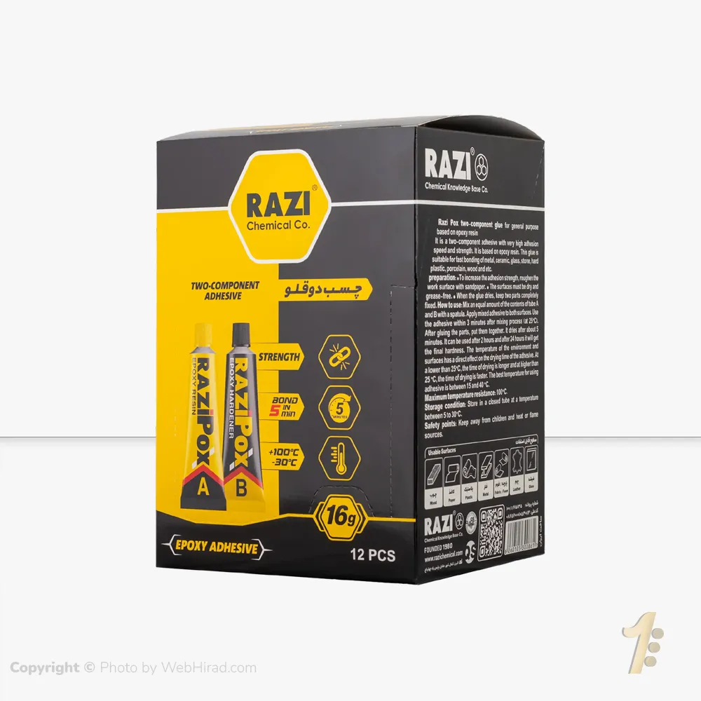 چسب دوقلو رنگی رازیپُکس نیو فیس جدید کارتن 12 تایی