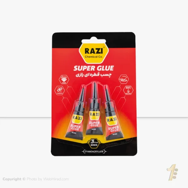 عکس پک سه تایی چسب قطره ای رازی 1 میل تیوبی رازی